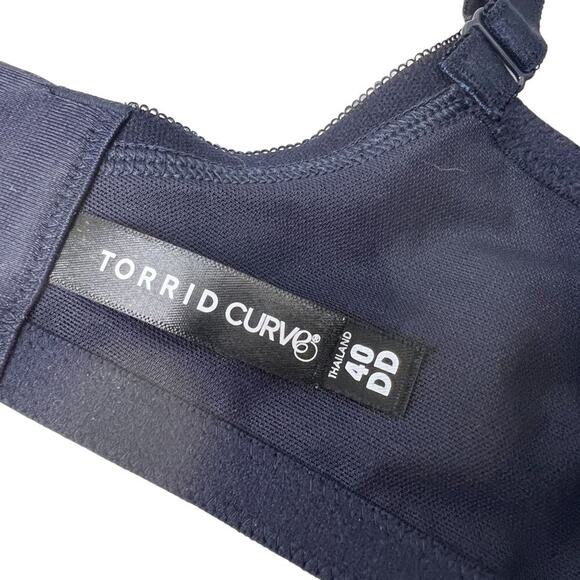 Torrid T-Shirt Lightly Lined Heather Straight Back Bra 40DD - Picture 4 of 7